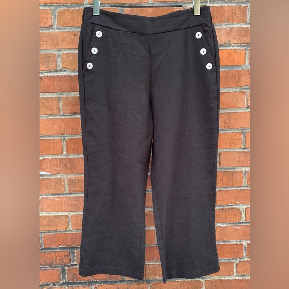 Joie Cropped Linen Blend Pants